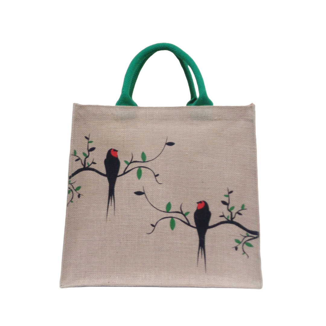 Perched Birds Small Shopping Bag