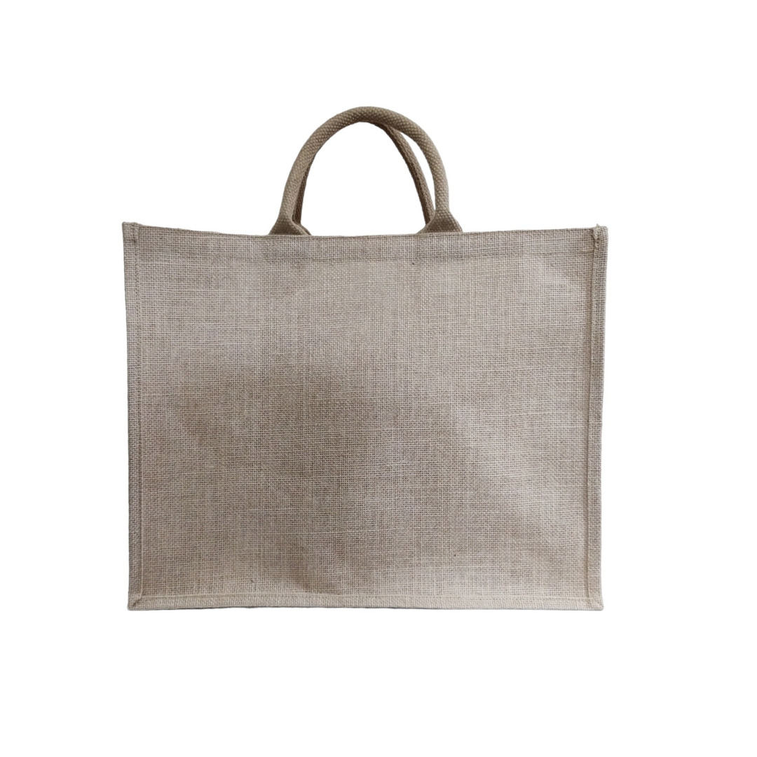 Plain Large Hessian Shopping Bag