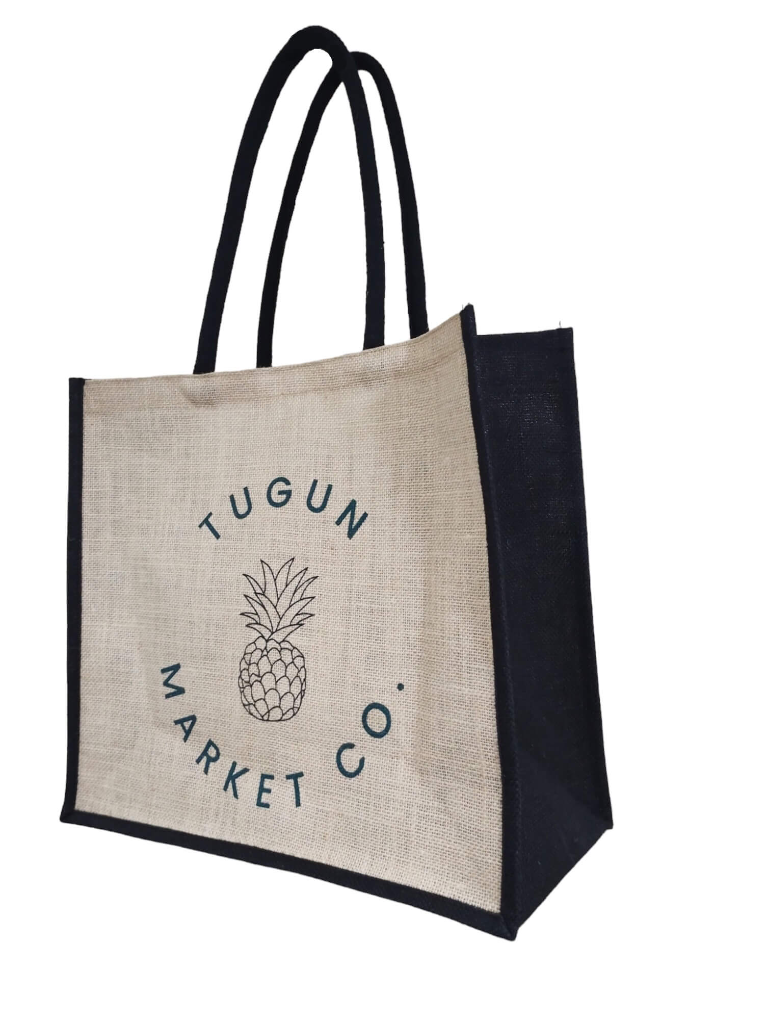 Sustainable Jute Fruit Veg Grocer Bag With Black Gussets 1 (1)