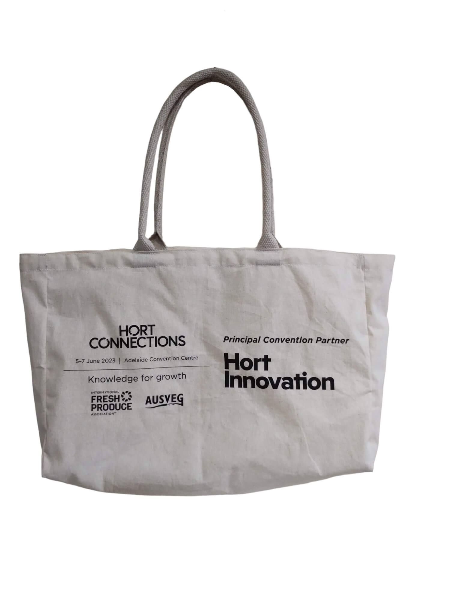 Wide Cotton Event Show Tote Bag With Long Round Handle (1)
